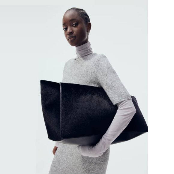 H&M light gray melange sweater dress L - Picture 3 of 7